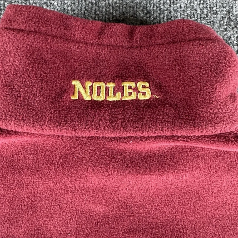 Florida State Seminoles Columbia Maroon Jacket Mens XL Fleece Full Zip Football